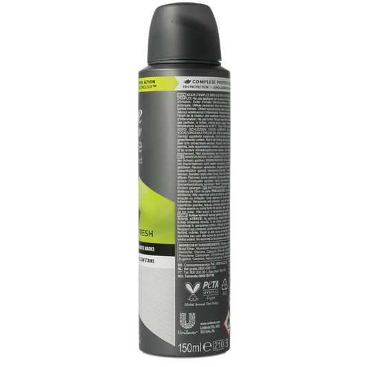 Dove Deodorant spray men+ care invisible fresh 150.00 Milliliter