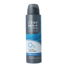 Dove Deodorant spray men+ care clean comfort 0% 150 Milliliter
