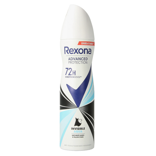 Rexona Deodorant spray invisible aqua 150 Milliliter