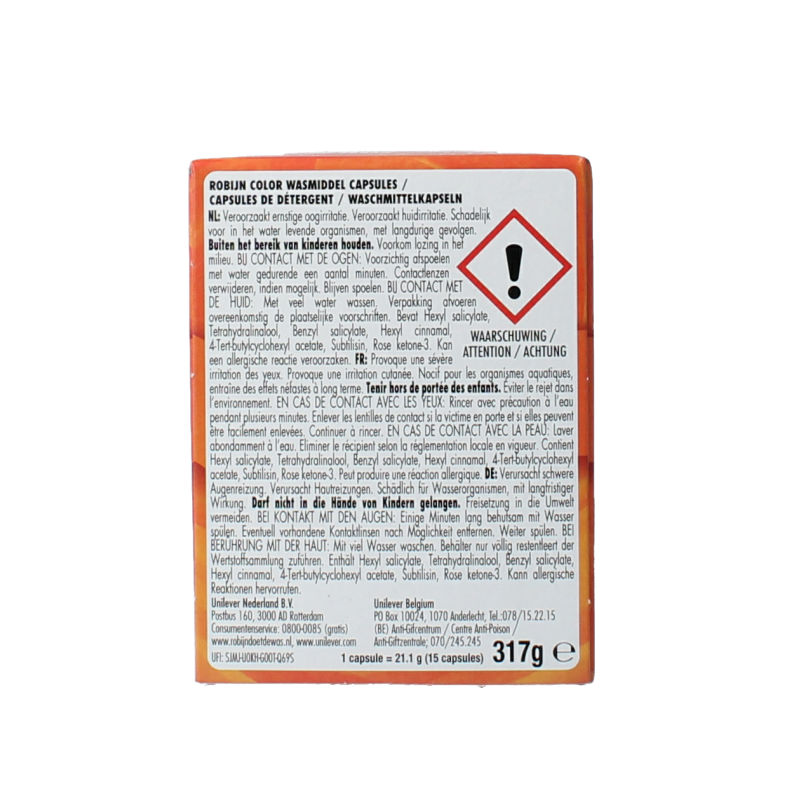 Robijn Wasmiddel color pods 15 Stuks