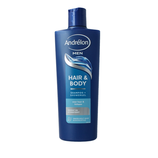 Andrelon Shampoo men hair & body 400 Milliliter