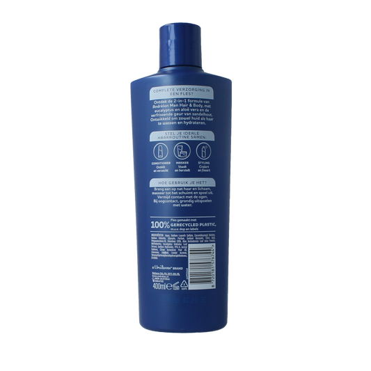 Andrelon Shampoo men hair & body 400 Milliliter