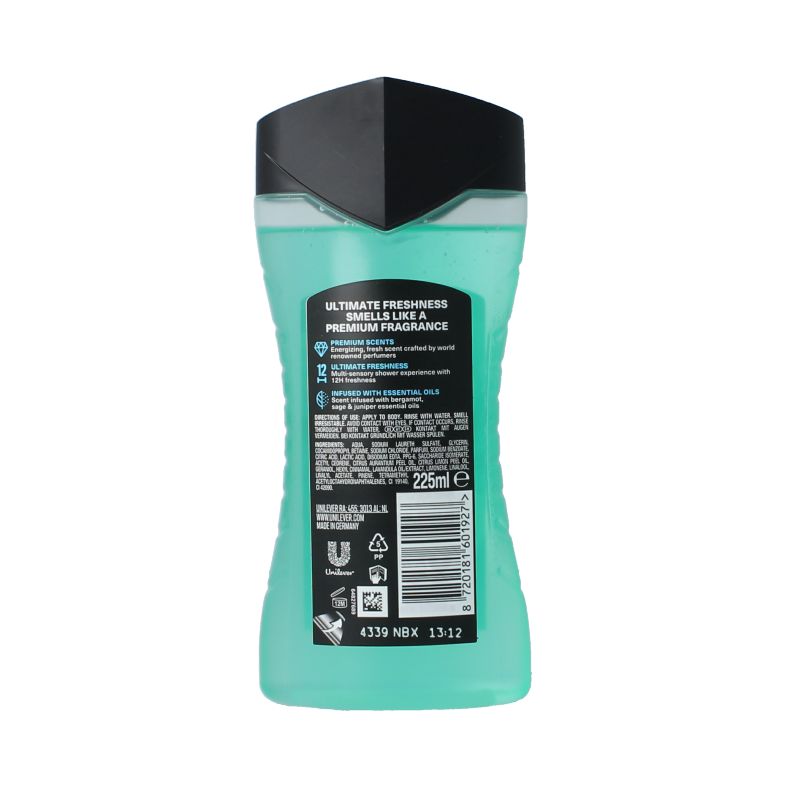 AXE Showergel aqua bergamot 225 Milliliter
