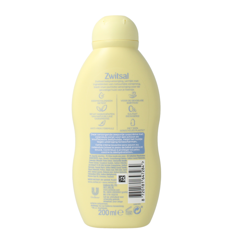 Zwitsal Wascreme 200 Milliliter