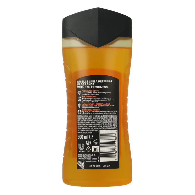 AXE Showergel copper santal  300 Milliliter