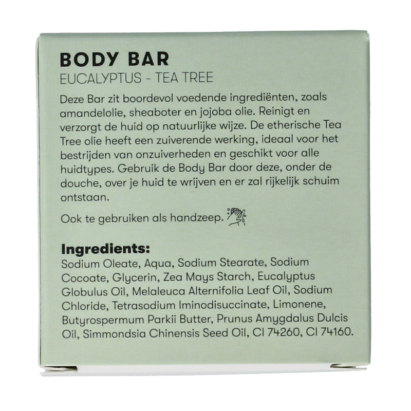 Shampoobars Body bar eucalyptus & tea tree 60 Gram