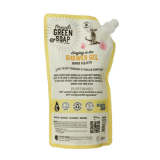 Marcel's Green Soap Showergel vanille & kersenbloesem navulling 500 Milliliter
