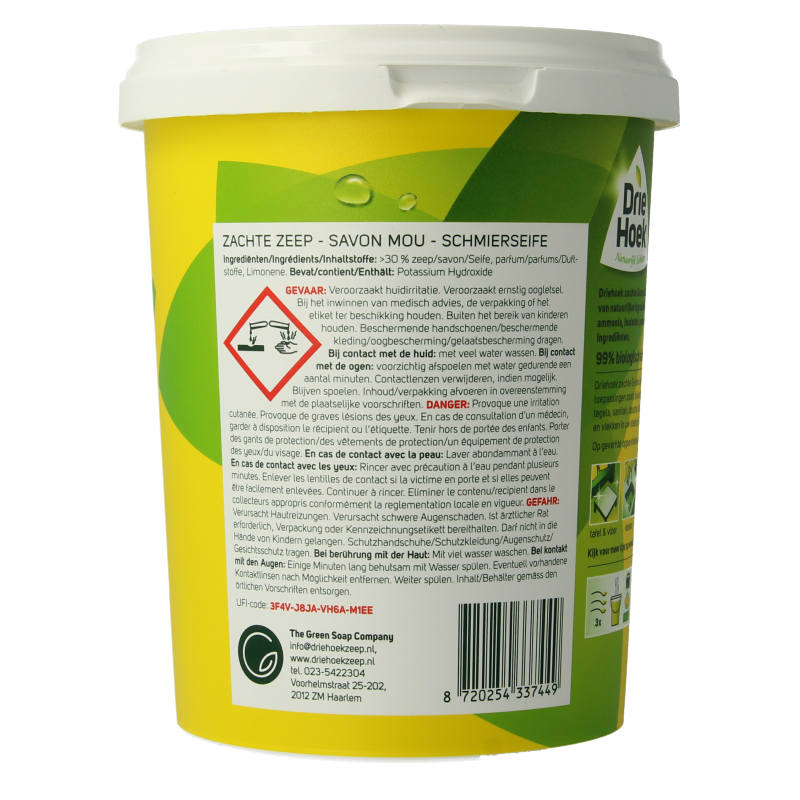 Driehoek Zachte zeep 900 Gram