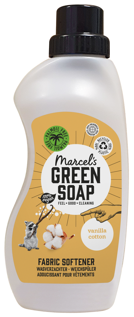 Marcel's Green Soap Wasverzachter vanille & katoen 750 Milliliter