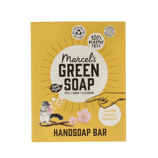Marcel's Green Soap Handzeep bar vanille & kersenbloesem 90 Gram