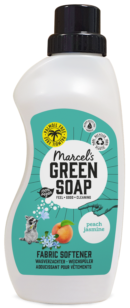 Marcel's Green Soap Wasverzachter perzik & jasmijn 750 Milliliter