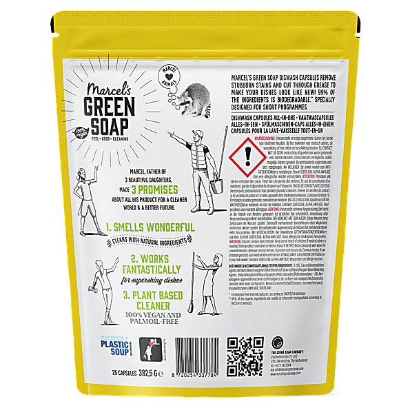 Marcel's Green Soap Vaatwas capsules 25 Capsules