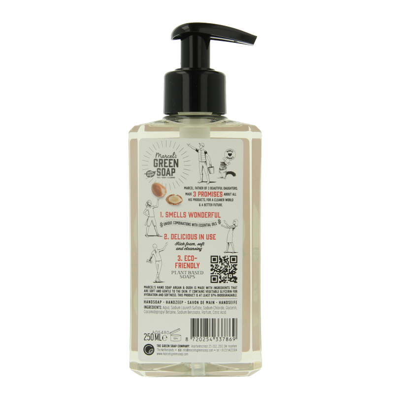 Marcel's Green Soap Handzeep argan & oudh 250 Milliliter