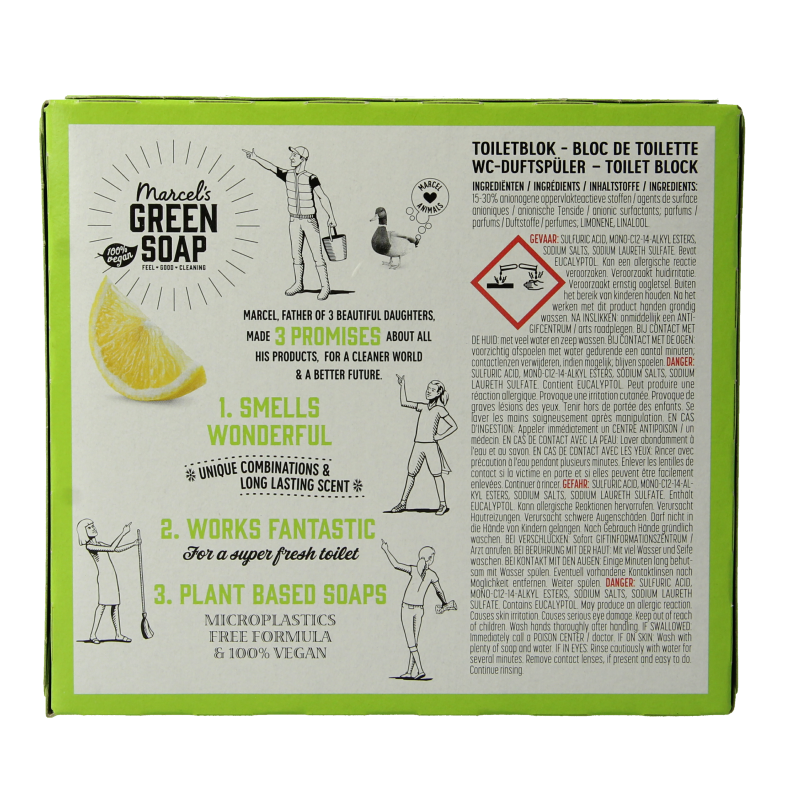 Marcel's Green Soap Toiletblok citroen & gember 35 Gram