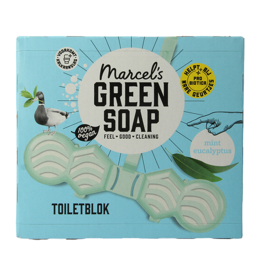 Marcel's Green Soap Toiletblok munt & eucalyptus 35 Gram