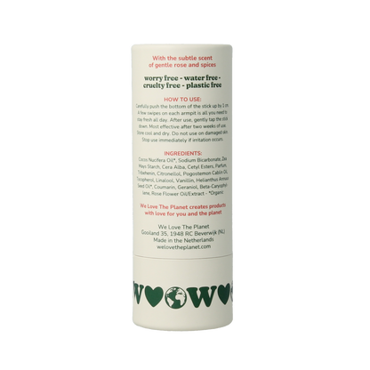 We Love The Planet Deodorant stick sweet rose 40.00 Gram