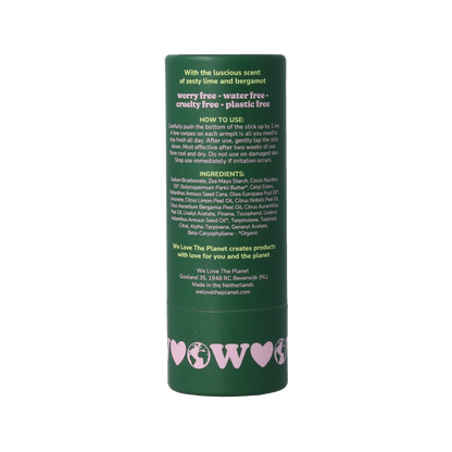 We Love The Planet Deodorant stick zesty lime 40.00 Gram
