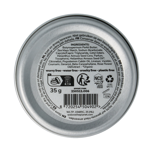 We Love Deodorant balm sweet rose vegan 35 Gram
