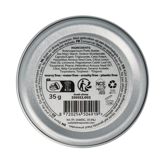 We Love Deodorant balm fresh citrus vegan 35 Gram