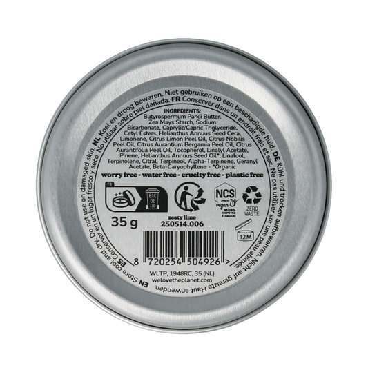 We Love Deodorant balm zesty lime vegan 35 Gram