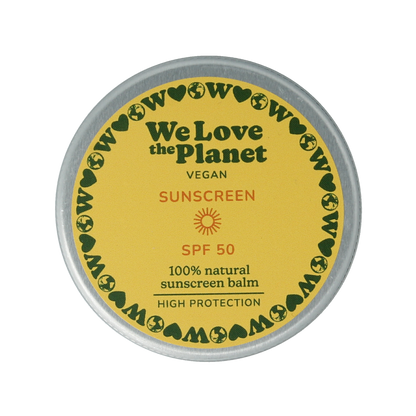 We Love The Planet Sunscreen balm vegan SPF50 35.00 Gram