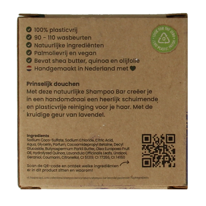 Happysoaps Shampoobar purple rain 70 Gram