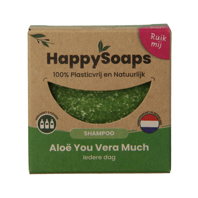 Happysoaps Shampoobar aloe you vera much 70 Gram