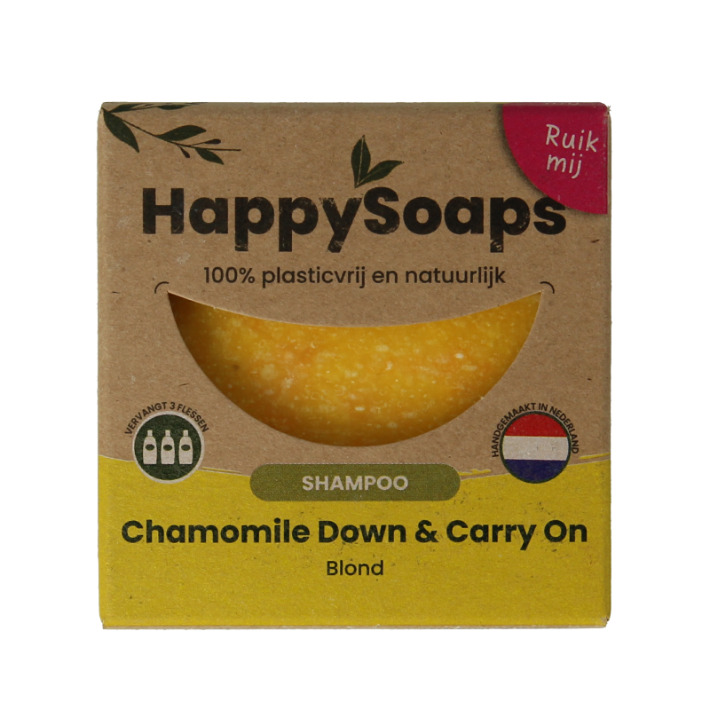 Happysoaps Shampoobar chamomile down & carry on 70 Gram