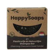 Happysoaps Shampoo bar charming charcoal & sweet sandal 70 Gram