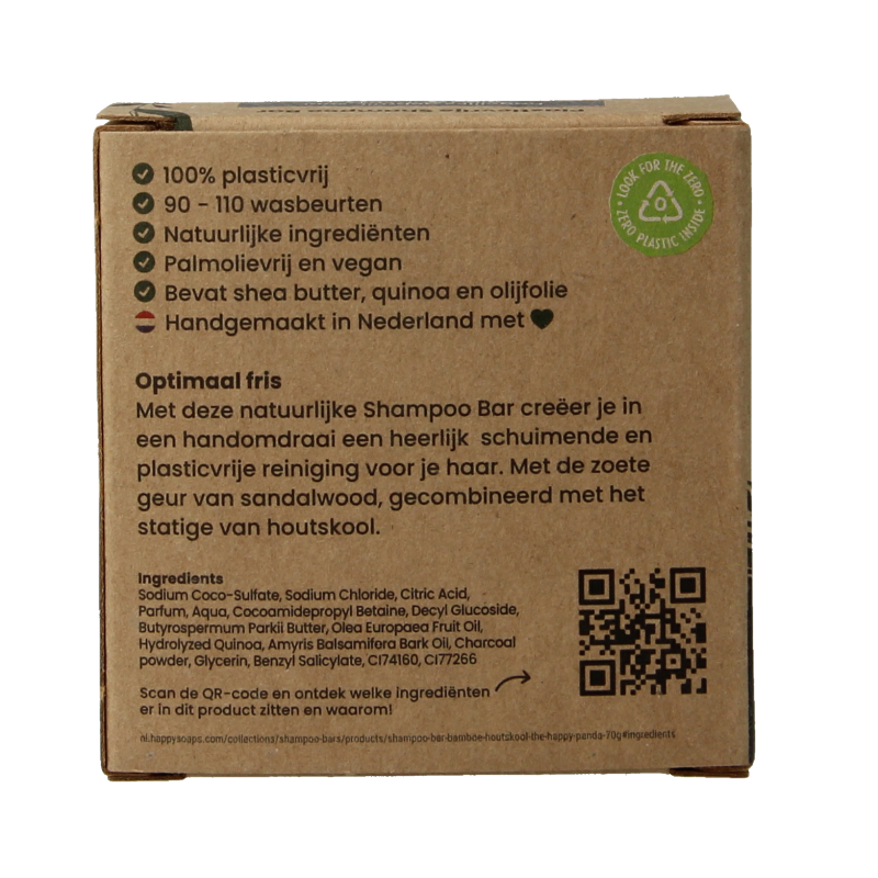 Happysoaps Shampoo bar charming charcoal & sweet sandal 70 Gram