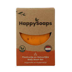 Happysoaps Body bar arganolie en rozemarijn 100 Gram