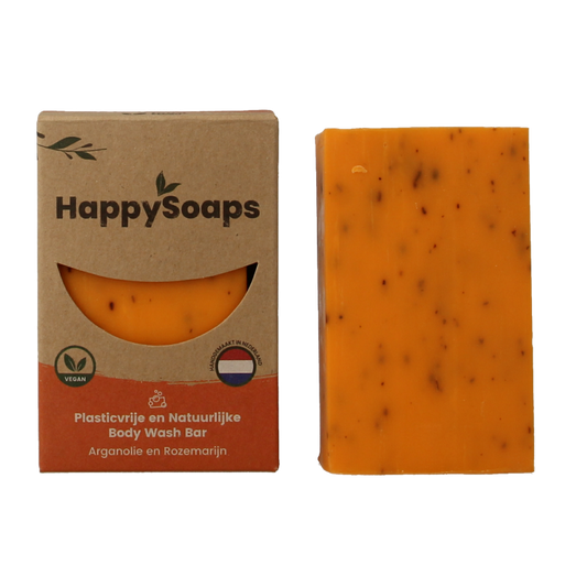 Happysoaps Body bar arganolie en rozemarijn 100 Gram