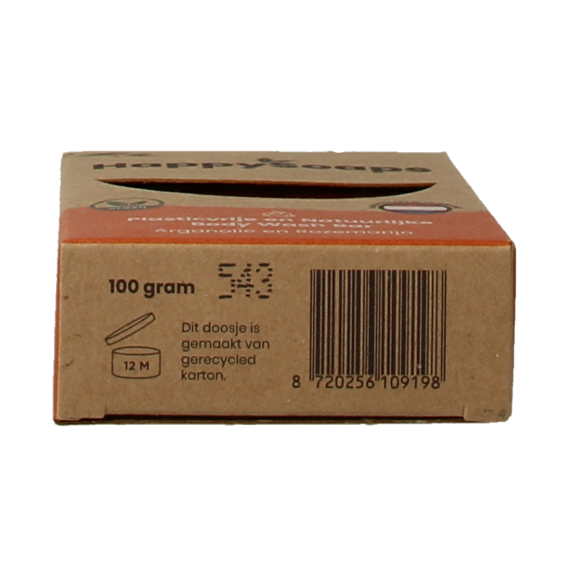 Happysoaps Body bar arganolie en rozemarijn 100 Gram