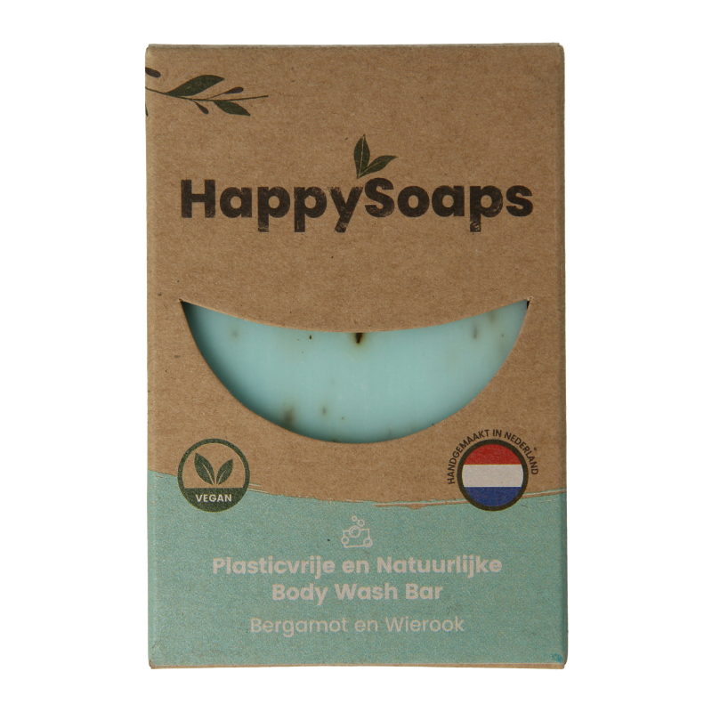 Happysoaps Body bar bergamot en wierook 100 Gram