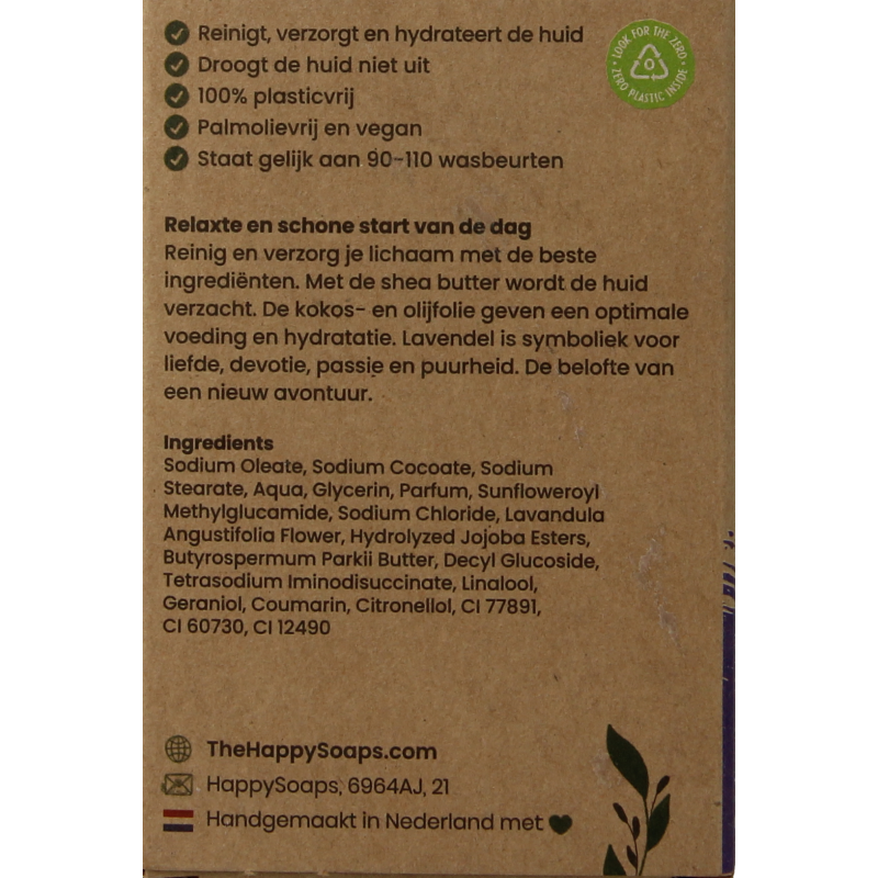 Happysoaps Body bar lavendel 100 Gram