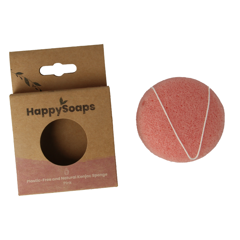 Happysoaps Konjac spons gevoelige huid 1 Stuks