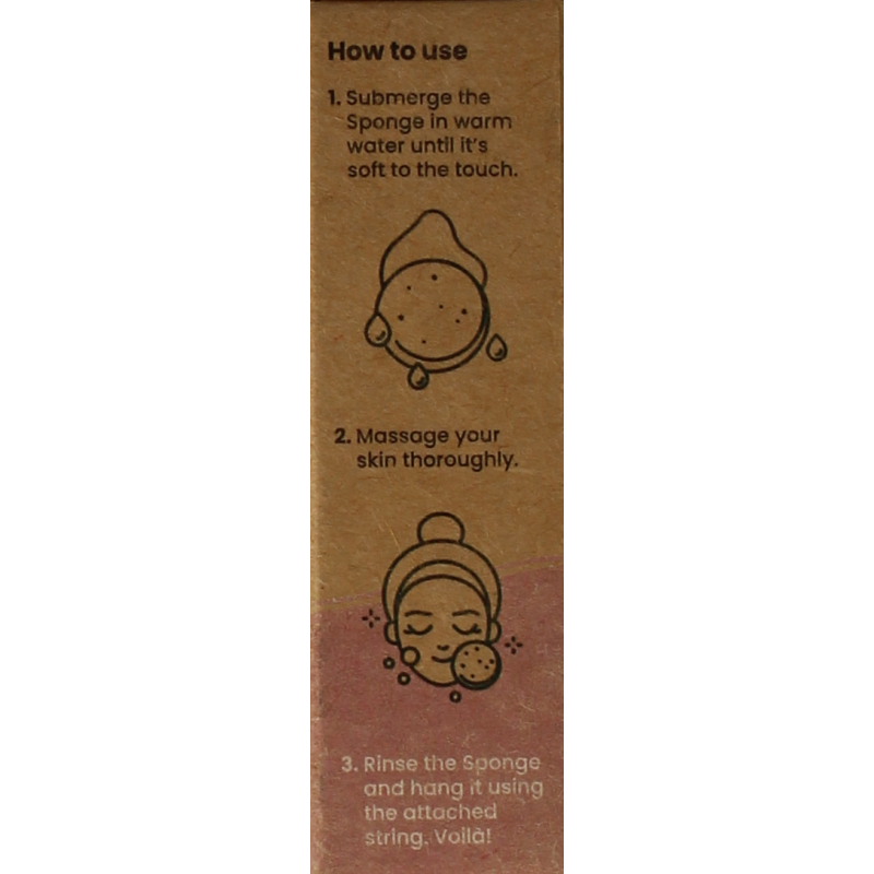 Happysoaps Konjac spons gevoelige huid 1 Stuks