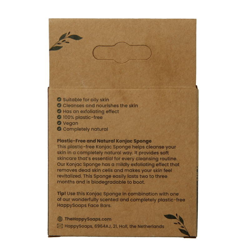 Happysoaps Konjac spons vette huid 1 Stuks