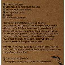 Happysoaps Konjac spons alle huidtypen 1 Stuks