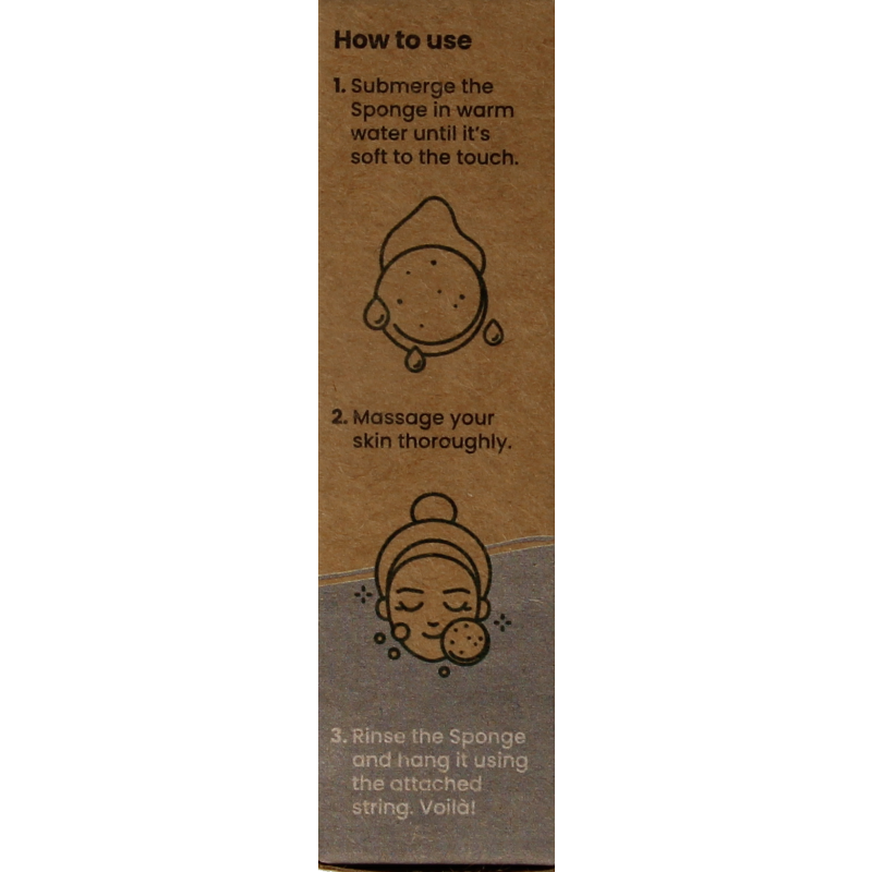 Happysoaps Konjac spons alle huidtypen 1 Stuks