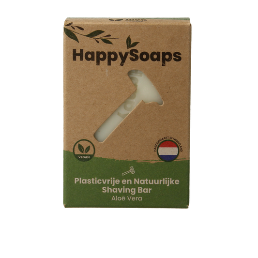 Happysoaps Shaving bar aloe vera 80 Gram