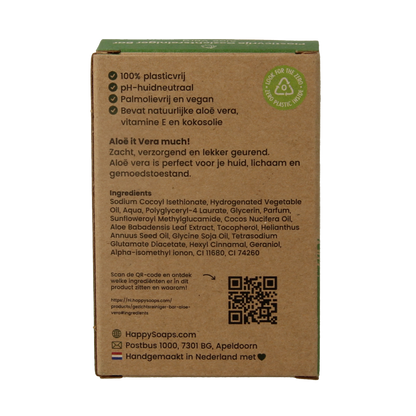 Happysoaps Gezichtsreiniger bar aloe vera 70 Gram