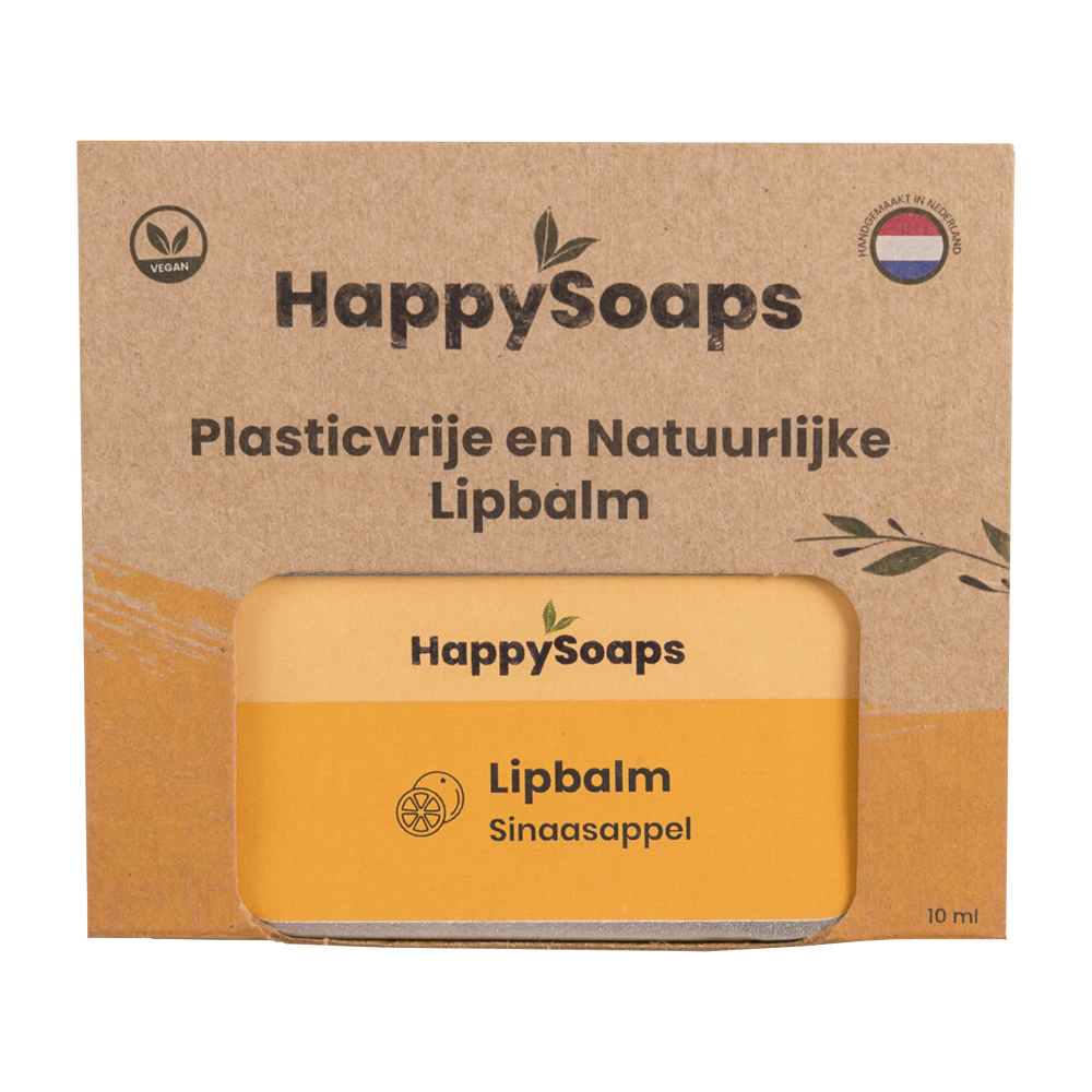 Happysoaps Lipbalm sinaasappel 10 Gram