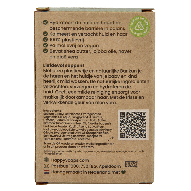 Happysoaps Baby shampoo & body wash aloe you very much 80 Gram