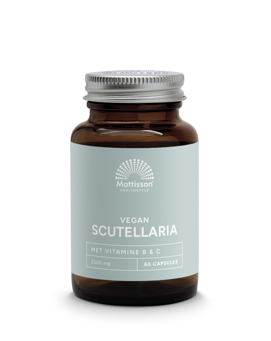 Mattisson Scutellaria 2500mg met vit B C curcumine vegan 60.00 Vegetarische capsules