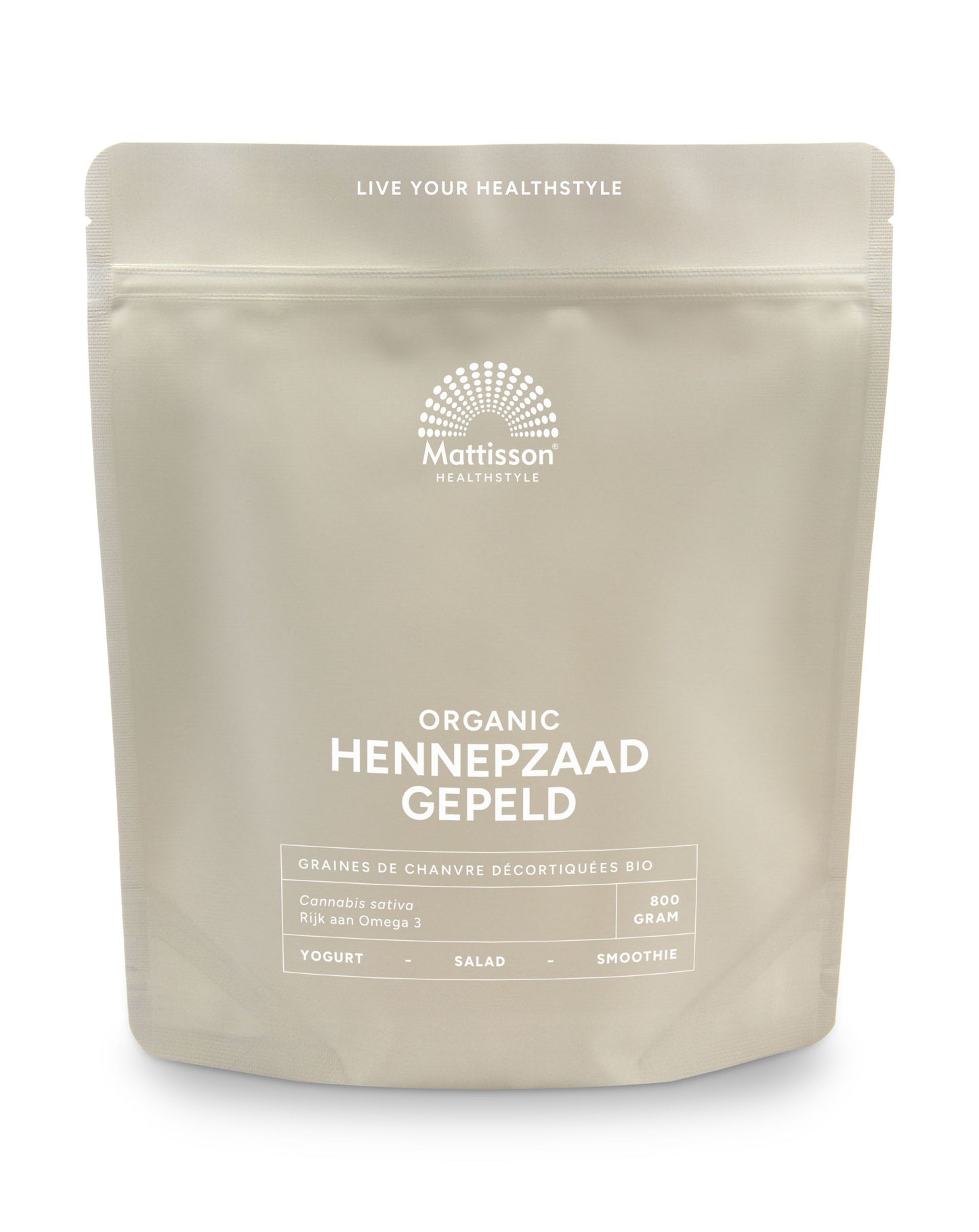 Mattisson Hennepzaad gepeld bio 800 Gram