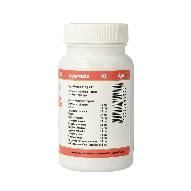 Ayurveda BR Ayu gluco 60 Vegetarische capsules