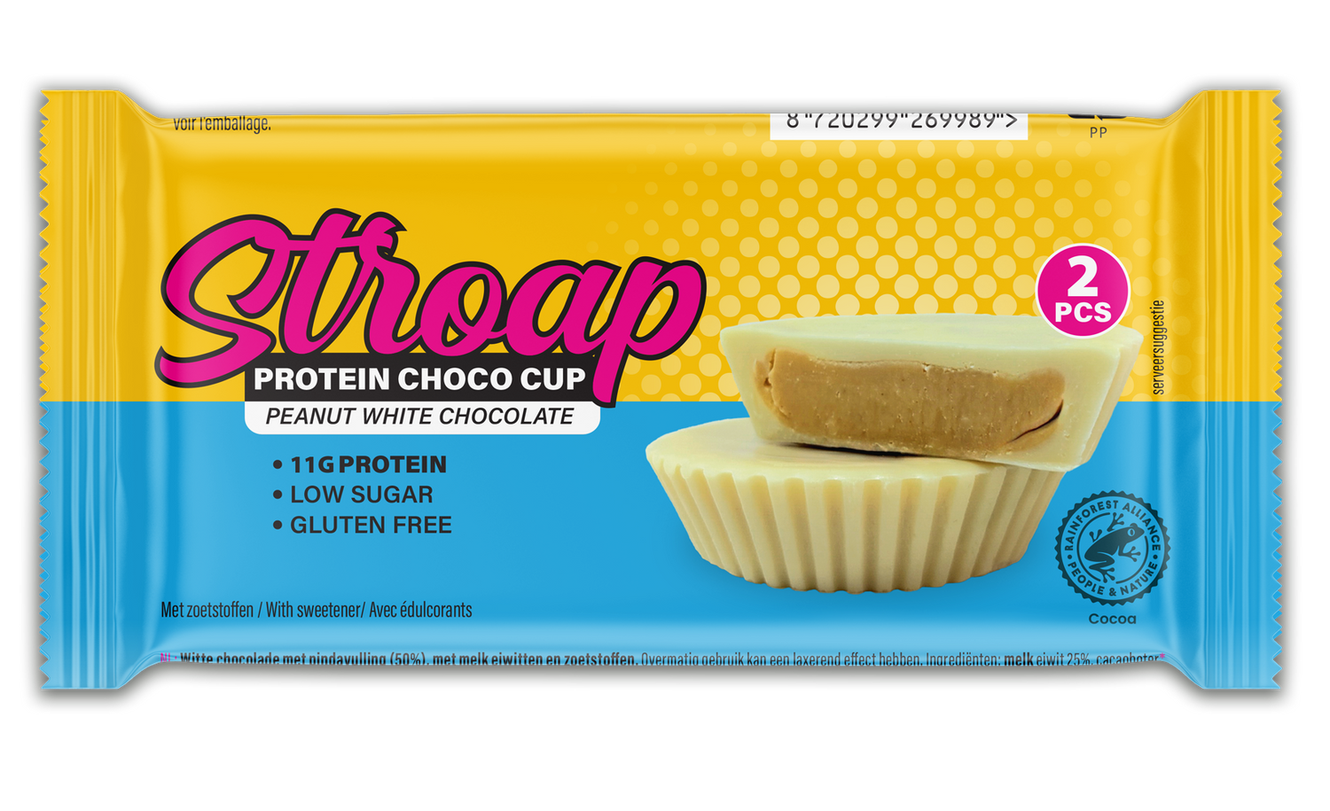 Stroap Protein choco cup peanut white chocolate 42 Gram