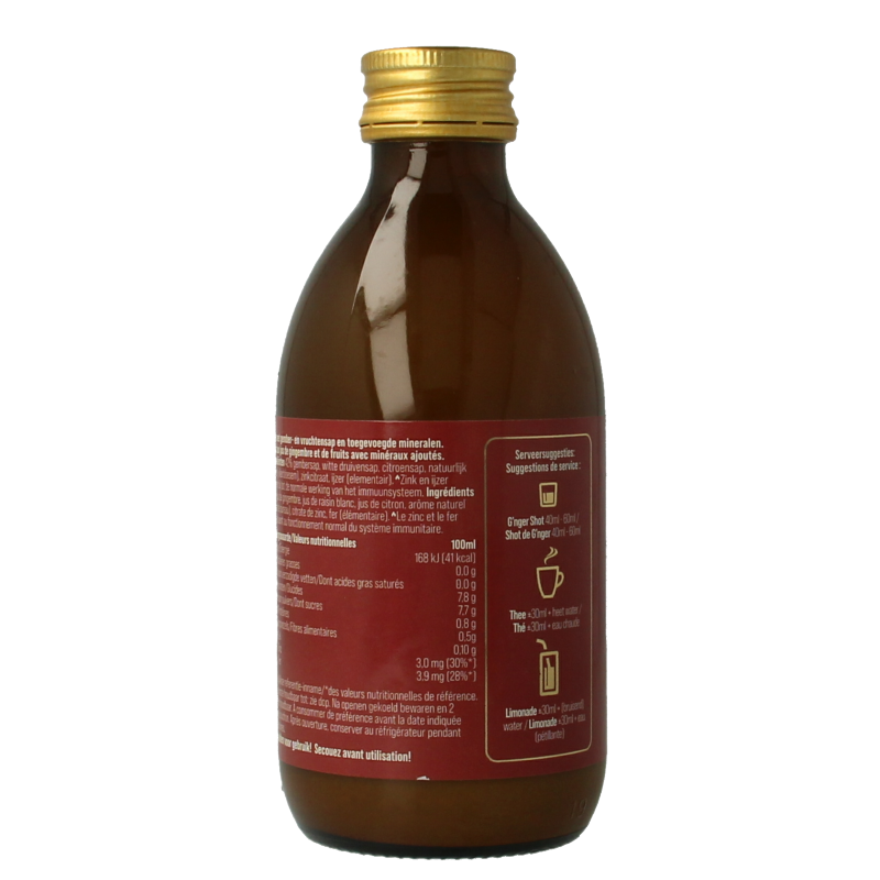 G'nger Shot gember vruchtensap immunity 250 Milliliter