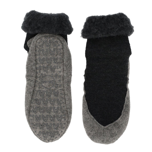Apollo Huisslof wol anti-slip antraciet 37/38 1 Paar